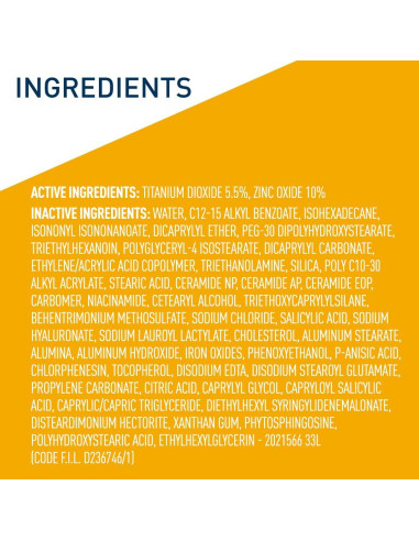 CeraVe Protector Solar Mineral Hidratante SPF 30 Tono Transparente 48g