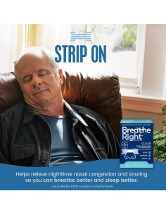 Tiras Nasales Breathe Right Original Transparentes Pequeñas/Medianas 2