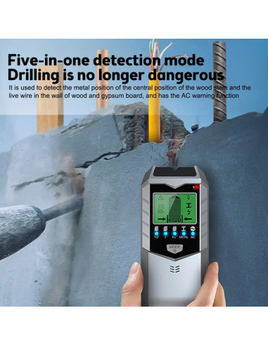 Buscador de Estudio 5 en 1 HOTBEST SH402 Detector de Pared
