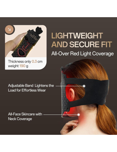 Máscara Facial de Luz Roja Inalámbrica Facego - 7 Colores Máscara Facial de Luz Roja Inalámbrica Facego - 7 Colores