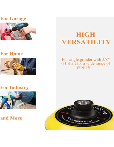 Placa de respaldo 5" Hilbertbrook para amoladora 5/8-11