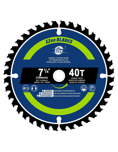 Cuchilla de Sierra Circular EZee 7-1/4" 40 Dientes TCT