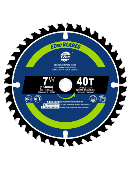 Cuchilla de Sierra Circular EZee 7-1/4" 40 Dientes TCT