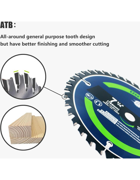 Cuchilla de Sierra Circular EZee 7-1/4" 40 Dientes TCT
