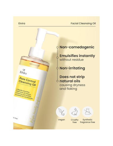 Aceite Limpiador Facial Elvira Pore Control 140g - Piel Sensible
