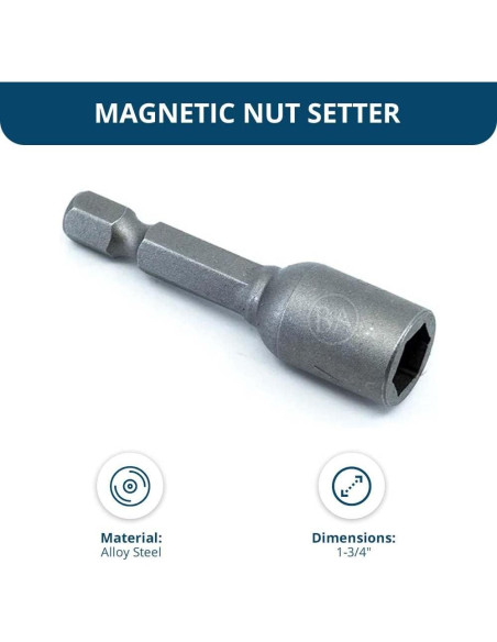 Adaptador de Tuerca Magnético Benchmark Abrasives 5/16" x 4.4 cm