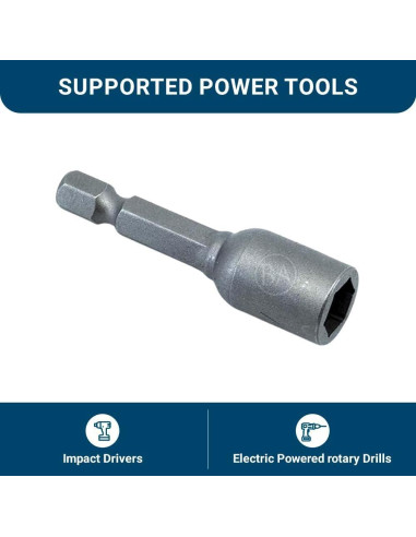 Adaptador de Tuerca Magnético Benchmark Abrasives 5/16" x 4.4 cm