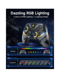 Controlador Bluetooth EasySMX X15 - Inalámbrico RGB para PC y Switch 2