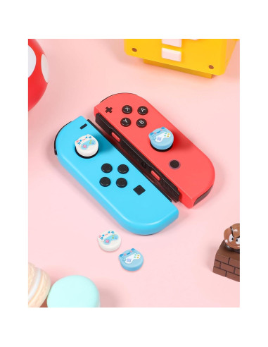 4 Tapas de Pulgar Silicona Gato Lotadilo para Nintendo Switch