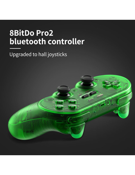 Controlador Bluetooth AKNES Pro 2 8Bitdo Verde Jade - Compatible Switch, Windows, Android