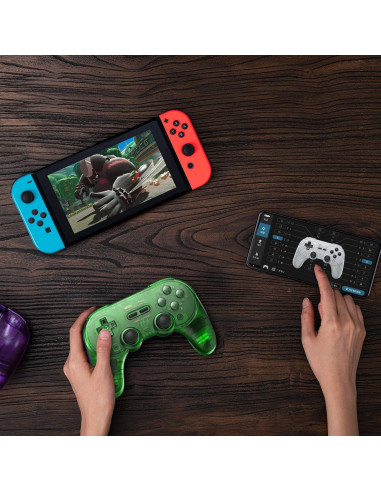 Controlador Bluetooth AKNES Pro 2 8Bitdo Verde Jade - Compatible Switch, Windows, Android