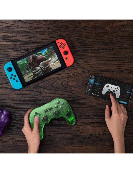 Controlador Bluetooth AKNES Pro 2 8Bitdo Verde Jade - Compatible Switch, Windows, Android