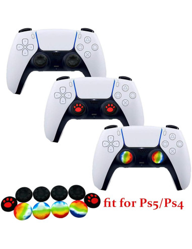 Cubierta Antipolvo Teiyii para PS5 + 10 Caps de Joystick