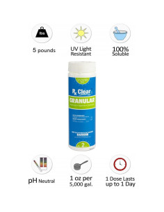Cloro Granulado Estabilizado Rx Clear 0.91 kg - Bactericida y Desinfectante 2