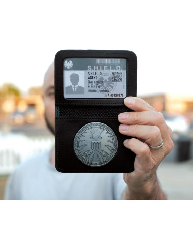 Conjunto de Réplicas S.H.I.E.L.D. Toynk | Cartera de Cuero 10x7 cm