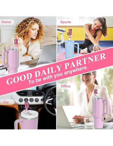 Cubiertas de Paja Fmeida 10mm con Letra Inicial A - 4 Piezas