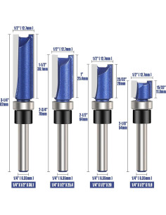 Juego de Brocas de Rebaje Vearter 4PCS 12.7mm con Guía 2