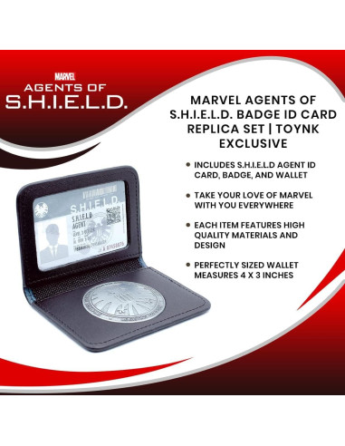 Conjunto de Réplicas S.H.I.E.L.D. Toynk | Cartera de Cuero 10x7 cm