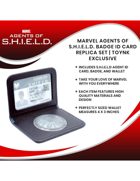 Conjunto de Réplicas S.H.I.E.L.D. Toynk | Cartera de Cuero 10x7 cm