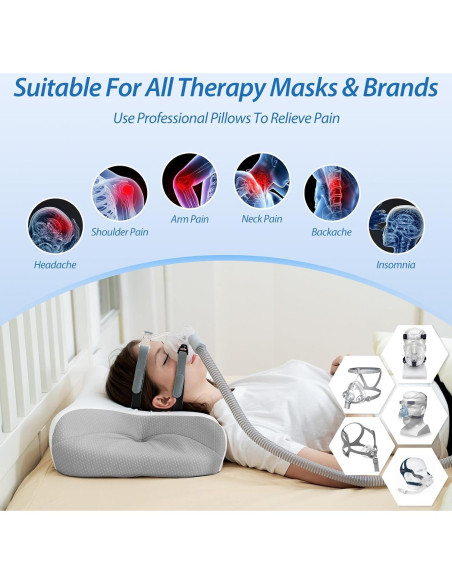 Almohada CPAP HOMCA Ergonómica con Espuma de Memoria 65x40cm