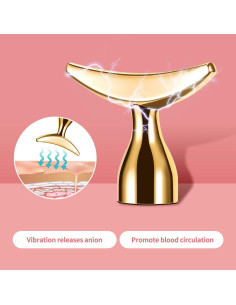 Rodillo de Masaje Facial 2-en-1 DANGSHAN Dorado 19.3x10.7cm 2