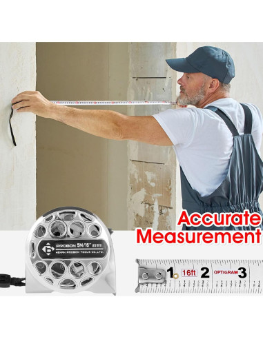 Cinta Métrica Retráctil Mimoyalaso 5m Acero Inoxidable Impermeable