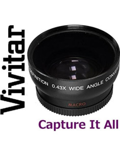 Lente Gran Angular Pro HD 0.43x Macro Vivitar 49mm para Canon 2