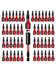 Juego de Puntas Magnéticas Torx T10 GEINXURN 51 Piezas 2.54 cm