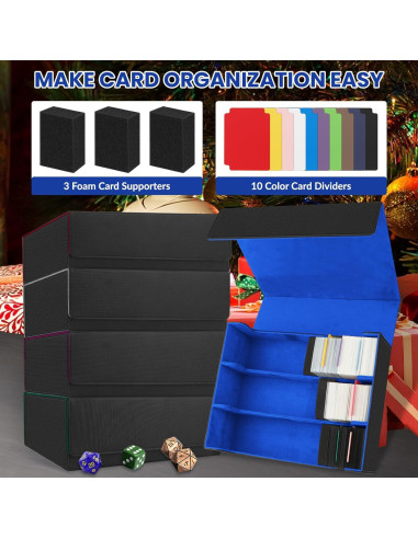 Caja de Almacenamiento de Cartas AOBOPLE 1800+ con Divisores