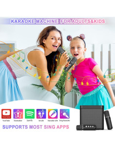 Máquina de Karaoke Aresrora KD-203 con 2 Micrófonos 2