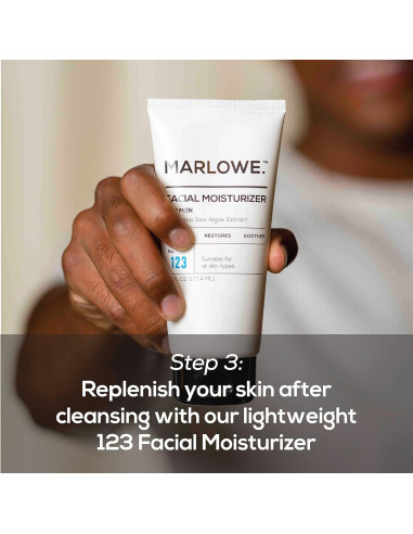 Kit de Cuidado Facial MARLOWE. Jabón Exfoliante, Limpiador y Hidratante