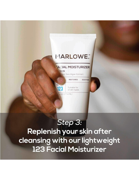 Kit de Cuidado Facial MARLOWE. Jabón Exfoliante, Limpiador y Hidratante Kit de Cuidado Facial MARLOWE. Jabón Exfoliante, Limpiador y Hidratante