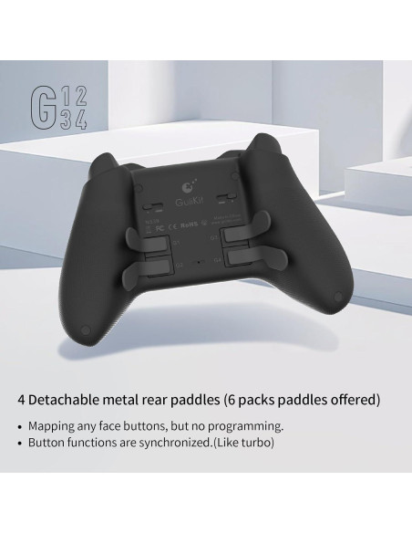 Controlador GuliKit KK3 Max Inalámbrico para Switch y PC - Negro