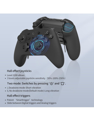 Controlador GuliKit KK3 Max Inalámbrico para Switch y PC - Negro
