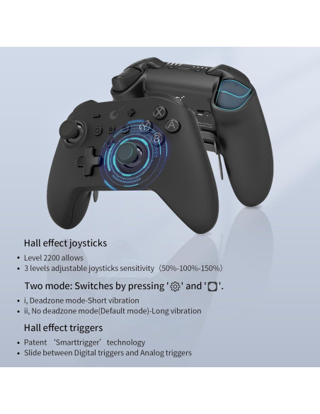 Controlador GuliKit KK3 Max Inalámbrico para Switch y PC - Negro