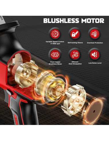 Sierra Recíproca Inalámbrica Cerycose M18 20.32 cm 1.45 kg