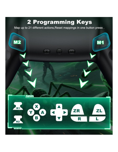 Controlador Inalámbrico Bluetooth AIfasterfly para PC y Switch