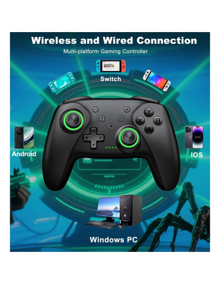 Controlador Inalámbrico Bluetooth AIfasterfly para PC y Switch