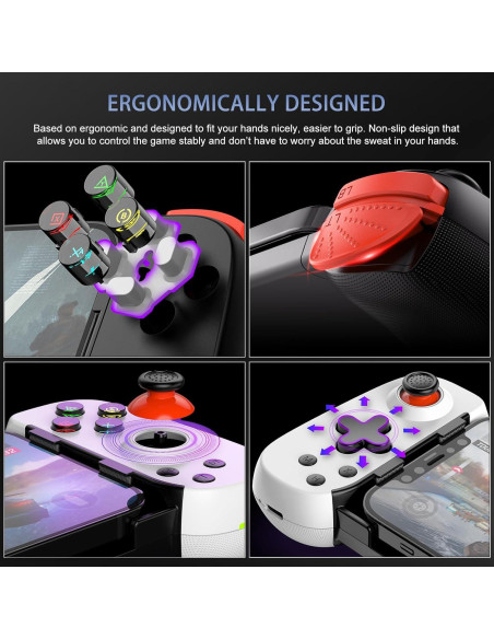 Controlador Inalámbrico Koiiko D6 DP para iPhone/Android/PC - Negro