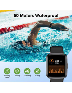 Reloj Fitness LIVIKEY LK-F1 Negro con Monitor Cardíaco y Sueño 2