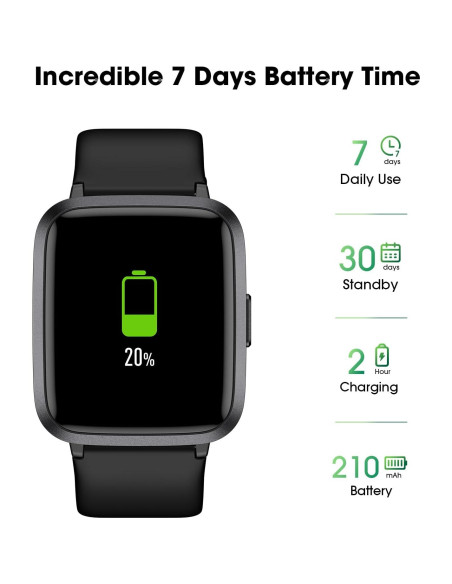 Reloj Fitness LIVIKEY LK-F1 Negro con Monitor Cardíaco y Sueño