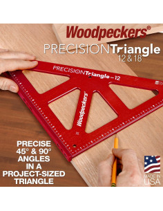 Triángulo de Carpintería Woodpeckers 300MM Aluminio Precisión 2