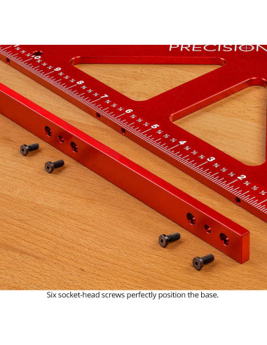 Triángulo de Carpintería Woodpeckers 300MM Aluminio Precisión