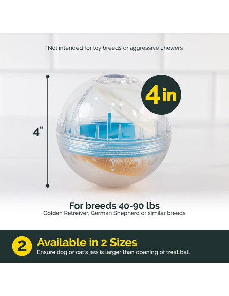 Bola dispensadora de golosinas Pet Zone 10 cm Juguete interactivo