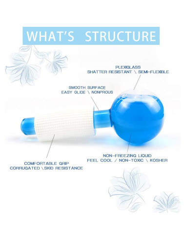 Bolas de Hielo Faciales CIBLUTY 2 PCS para Masaje Frío