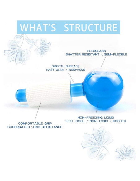 Bolas de Hielo Faciales CIBLUTY 2 PCS para Masaje Frío