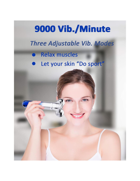 Rodillo de Masaje Facial Microcorriente 5D Flyhorse Azul