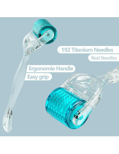 Rodillo Derma GXBRSY 192 Micro Agujas Titanio Azul 2