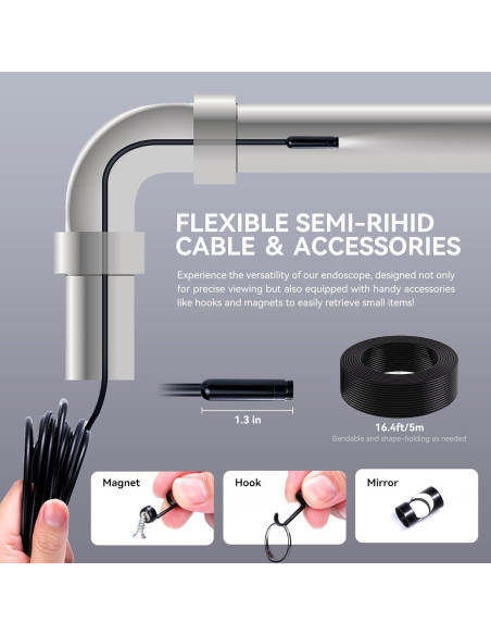 Cámara Endoscópica HD KOOPOOL 4.3" 1080P IP67 5m