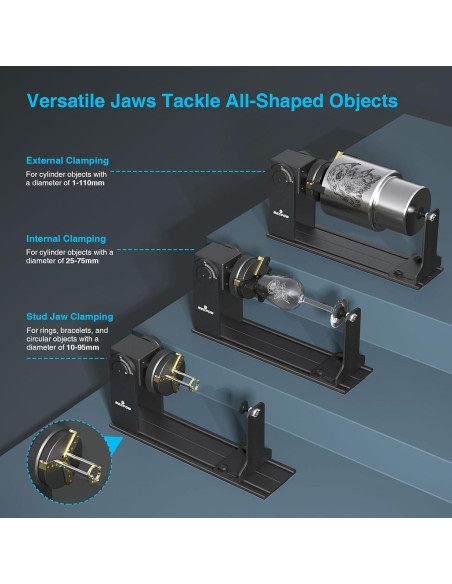 Rodillo Rotatorio Mecpow G5 para Grabado Láser Ajustable